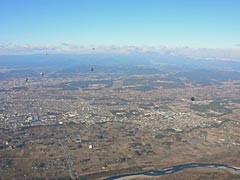 宇都宮上空より日光連山をのぞむ Photo by Monya