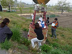 初搭乗！増本選手と着陸地にて・・・