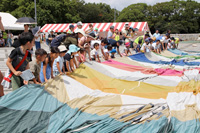熱気球教室に興味津々