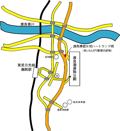 藤岡駅−会場の地図